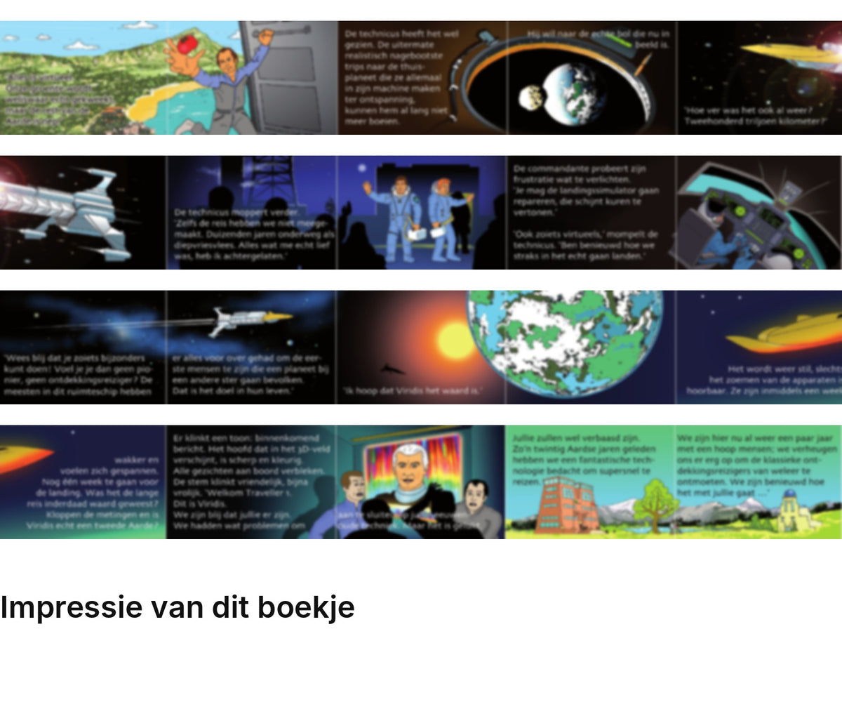 Impressie pagina’s miniatuurboekje André Kuipers – Viridis – MatchBoox
