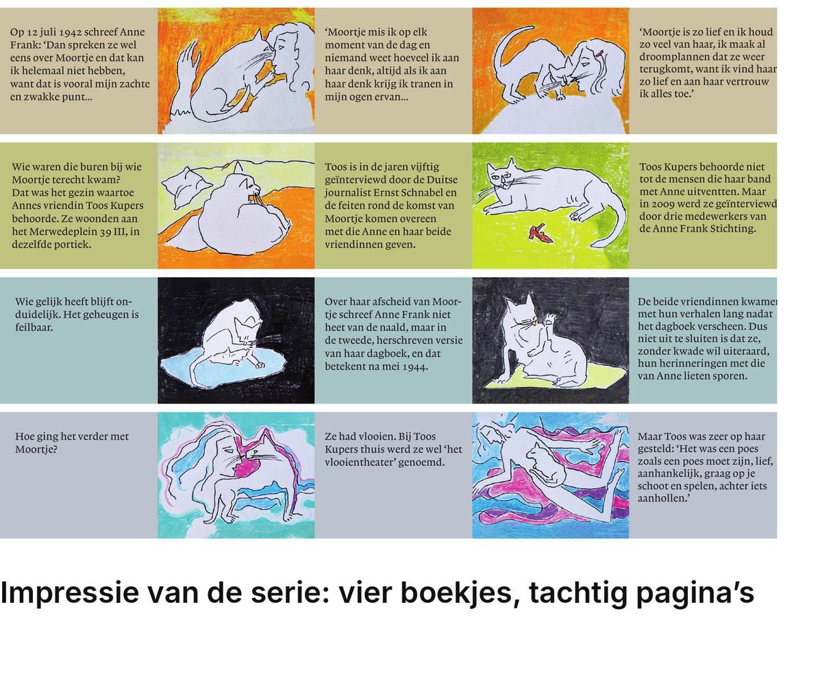 Impressie pagina’s serie miniatuurboekjes Anne Frank Serie – MatchBoox