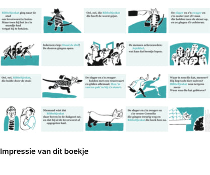 Impressie pagina’s miniatuurboekje Annie M.G. Schmidt – Ribbeltjeskat – MatchBoox