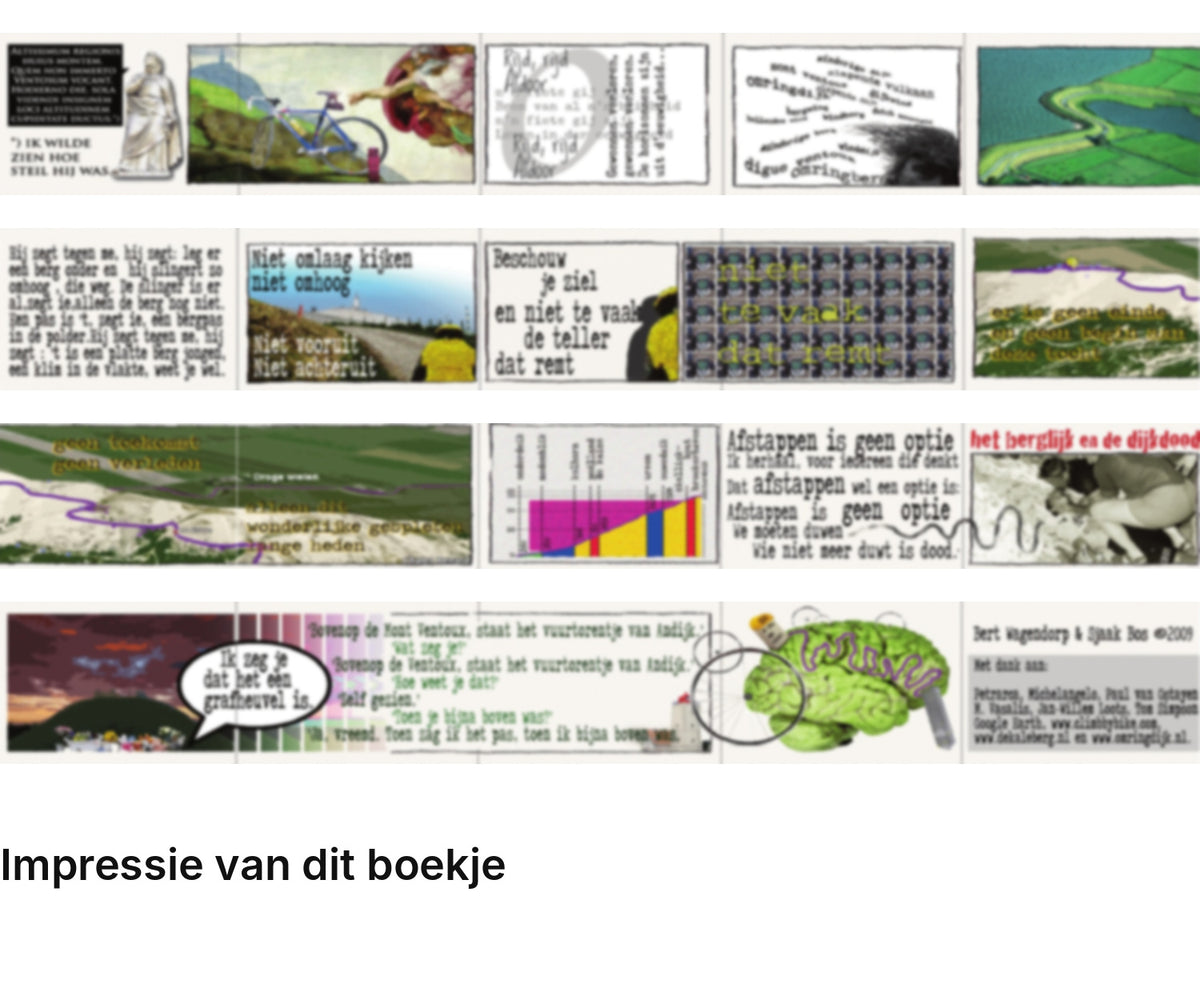 Impressie pagina’s miniatuurboekje Bert Wagendorp – Digue Ventoux – MatchBoox