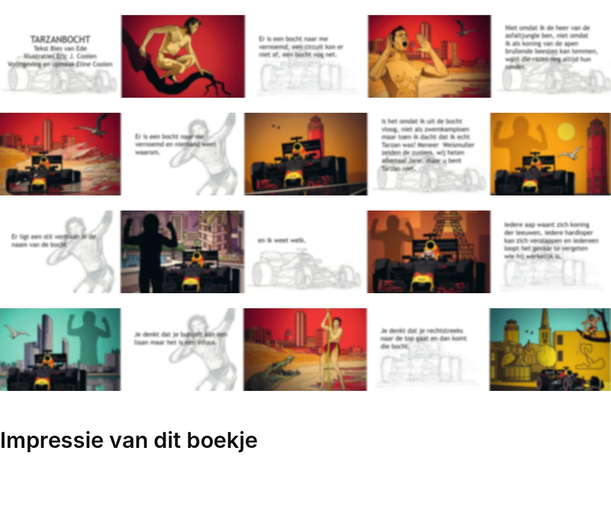 Impressie pagina’s miniatuurboekje Bies van Ede – Tarzanbocht – MatchBoox