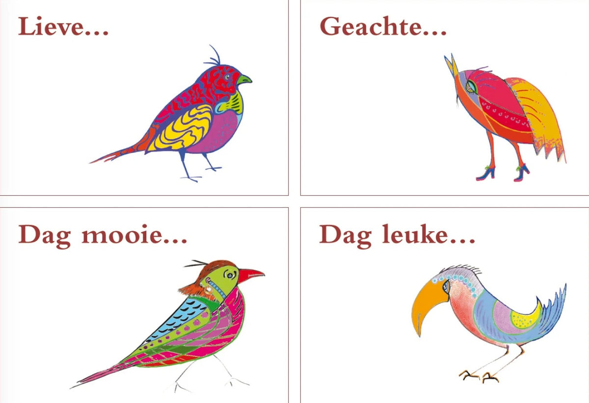 Cover serie miniatuurboekjes Fantastische Vogels Serie – MatchBoox