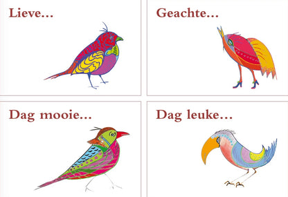 Cover serie miniatuurboekjes Fantastische Vogels Serie – MatchBoox