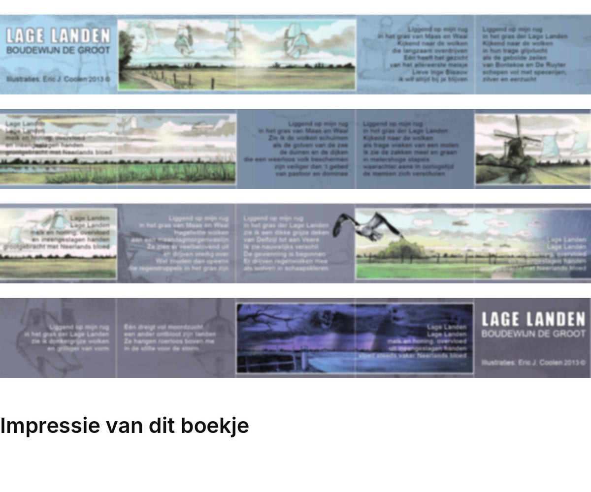 Impressie pagina’s miniatuurboekje Boudewijn de Groot – Lage Landen – MatchBoox