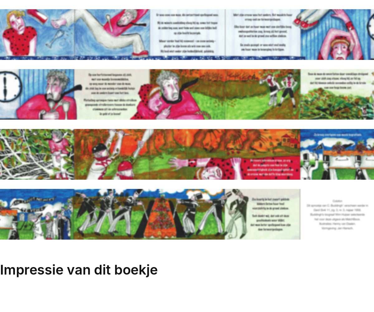 Impressie pagina’s miniatuurboekje C. Buddingh' – De opvliegende man – MatchBoox