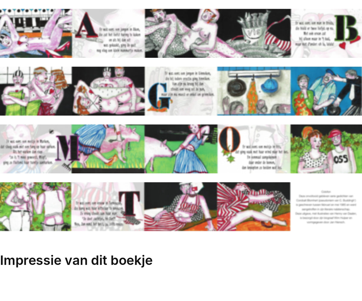 Impressie pagina’s miniatuurboekje C. Buddingh' – Limerick - Alfabet – MatchBoox