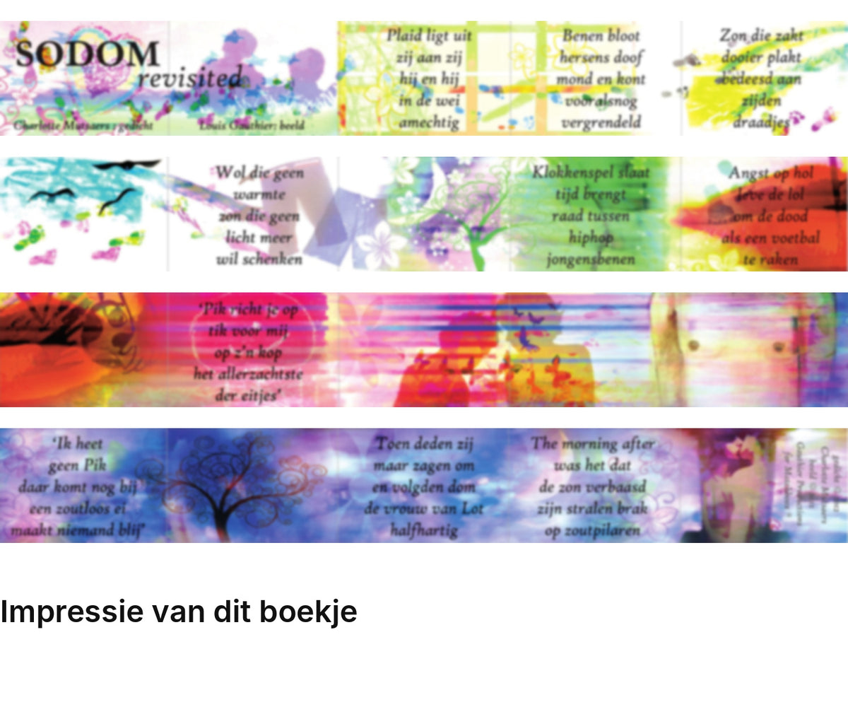 Impressie pagina’s miniatuurboekje Charlotte Mutsaers – Sodom revisited – MatchBoox