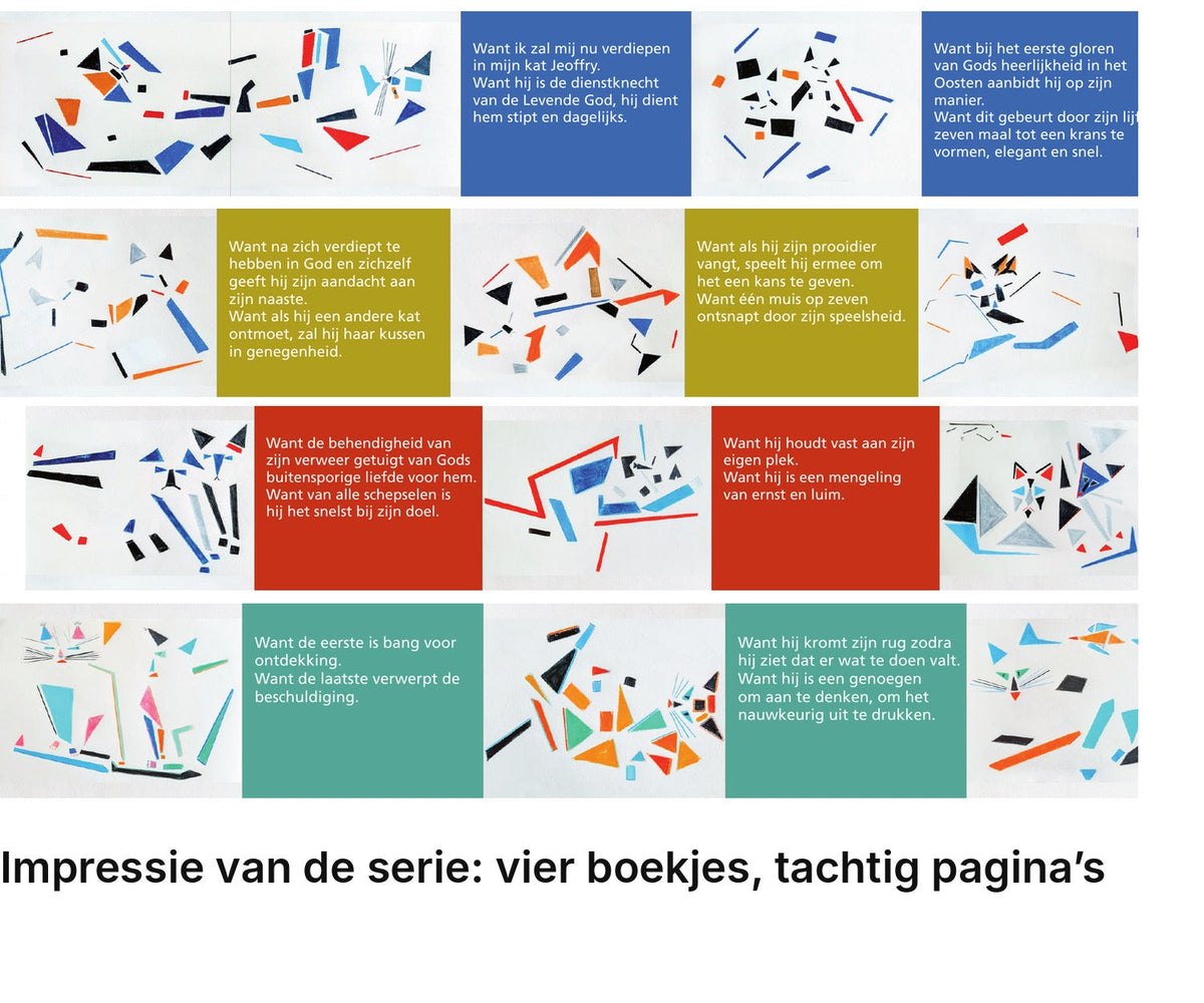 Impressie pagina’s serie miniatuurboekjes Christopher Smart – Smarts Katten Serie – MatchBoox