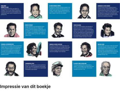 Impressie pagina’s miniatuurboekje Chuck Berry – Rock 'n' Roll – MatchBoox