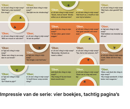 Impressie pagina’s serie miniatuurboekjes Cocky's Soepen Serie – MatchBoox