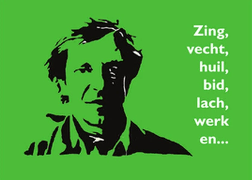 Cover miniatuurboekje Edith Brouwer illustraties – Zing, vecht, huil, bid, lach, werk en bewonder – MatchBoox