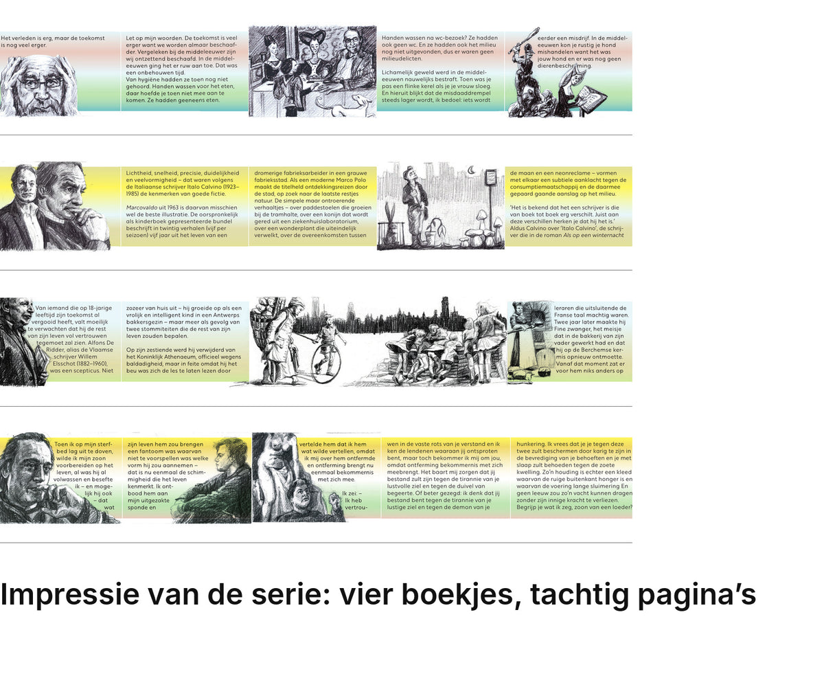 Impressie pagina’s serie miniatuurboekjes Elisa Pesapane Serie 2 – MatchBoox