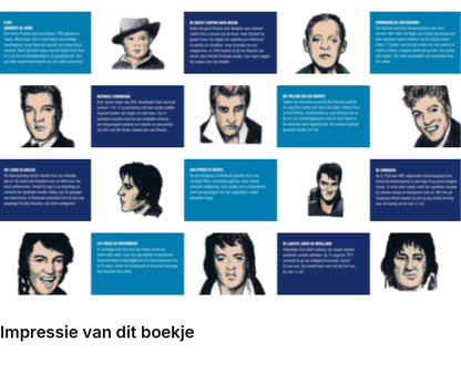 Impressie pagina’s miniatuurboekje Elvis Presley – Rock 'n' Roll – MatchBoox