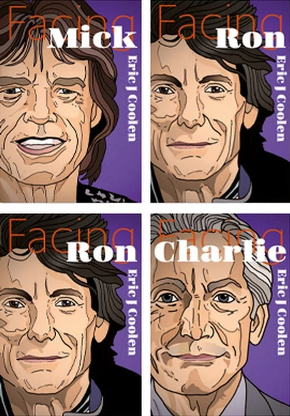 Cover serie miniatuurboekjes Eric J. Coolen portretten – The Rolling Stones Serie – MatchBoox