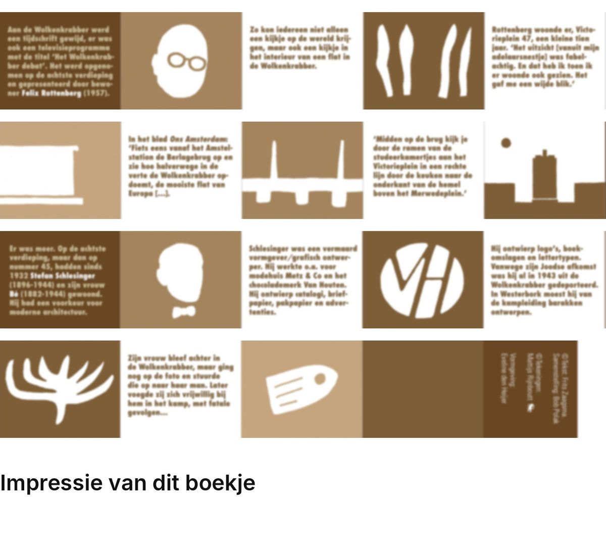 Impressie pagina’s miniatuurboekje Felix Rottenberg en de Wolkenkrabber Amsterdam – MatchBoox