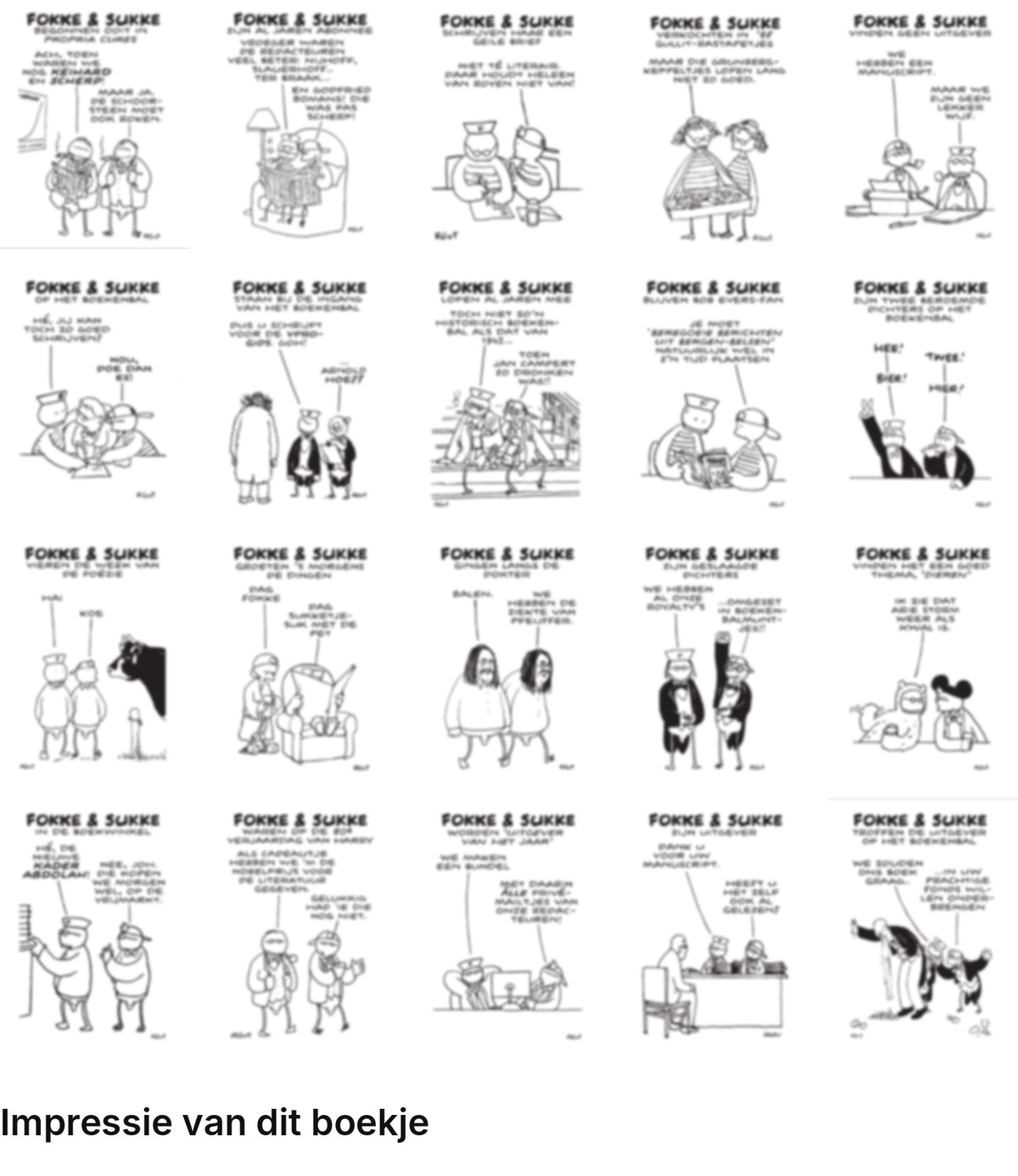 Impressie pagina’s miniatuurboekje Fokke en Sukke – Propria Cures – MatchBoox