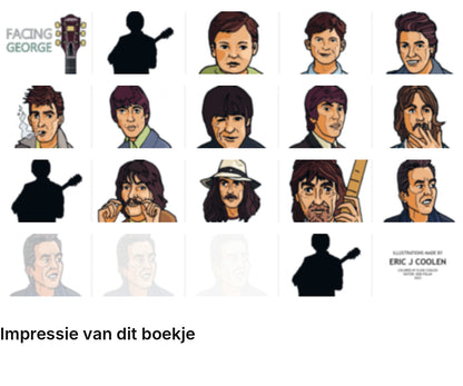 Impressie pagina’s miniatuurboekje George Harrison – The Fab Four – MatchBoox
