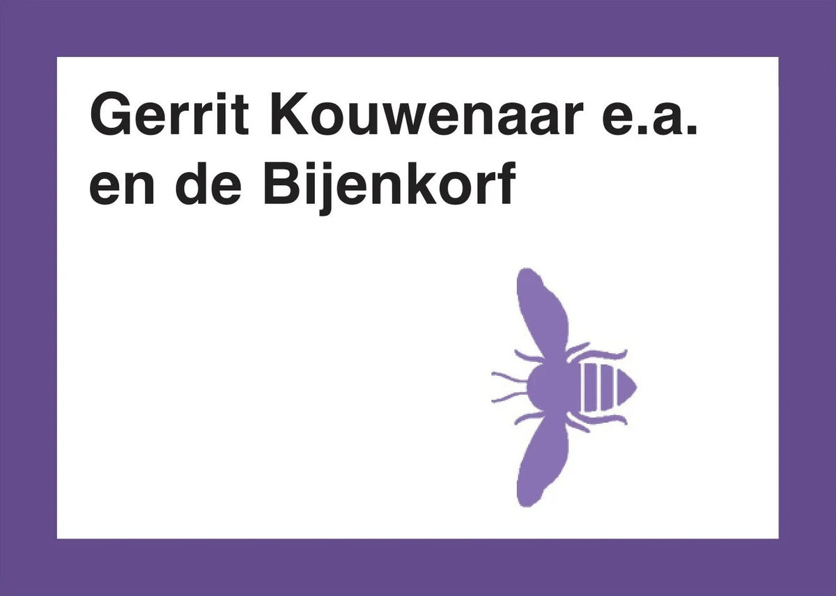 Cover miniatuurboekje Gerrit Kouwenaar en de Bijenkorf Amsterdam – MatchBoox