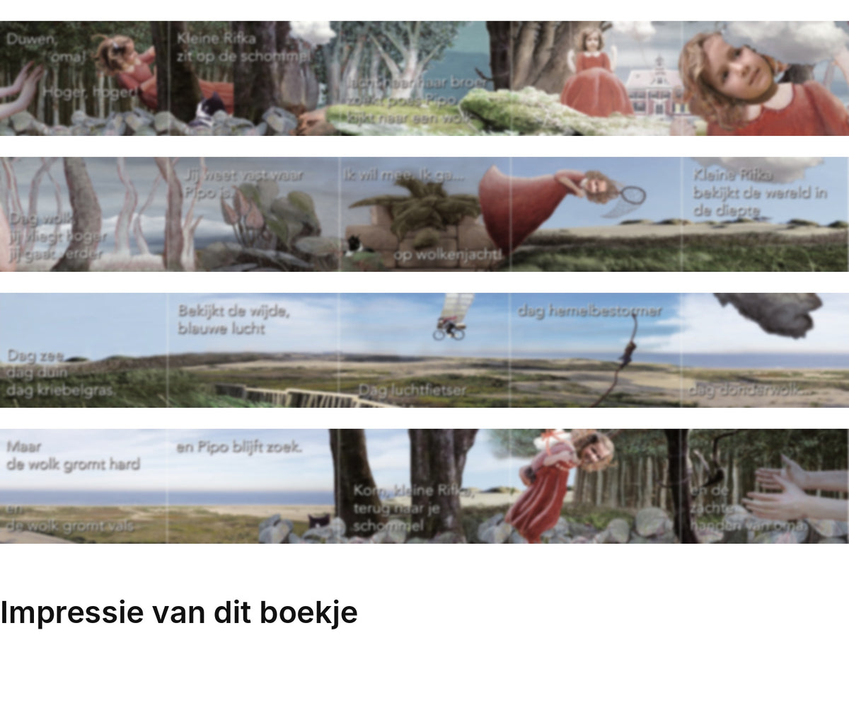 Impressie pagina’s miniatuurboekje Hanneke Groenteman – Wolkenjacht – MatchBoox
