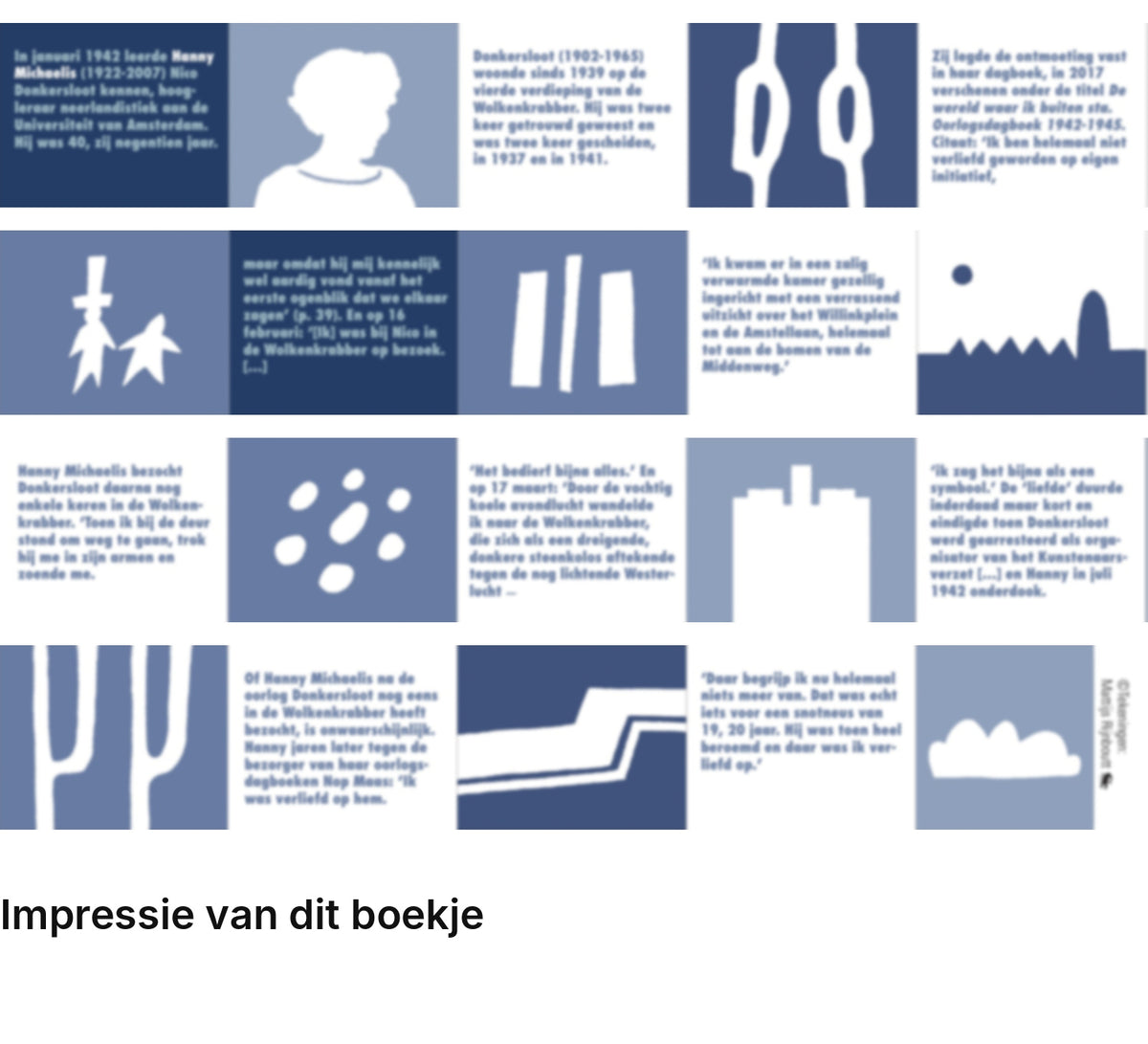 Impressie pagina’s miniatuurboekje Hanny Michaelis en de Wolkenkrabber Amsterdam – MatchBoox