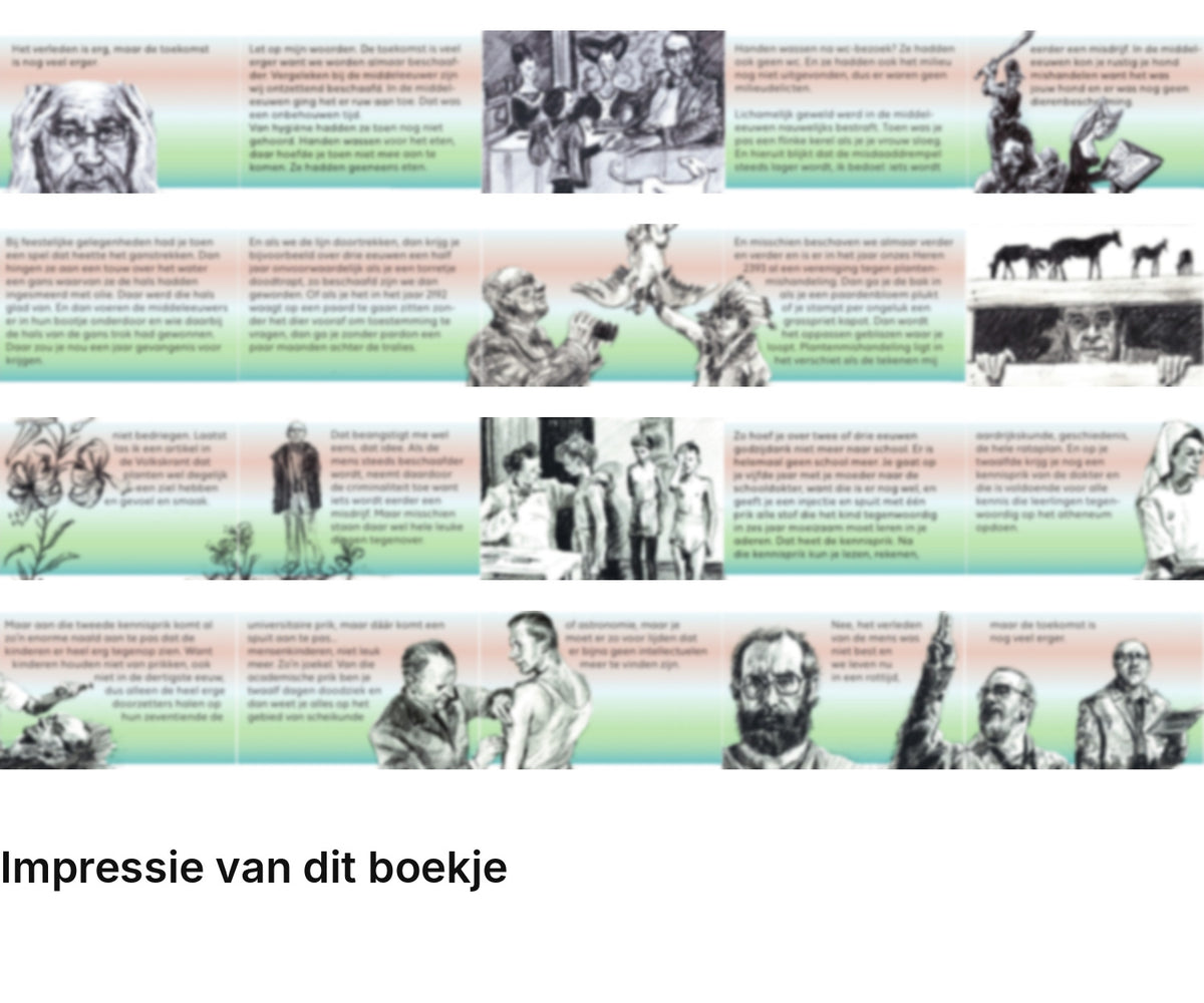 Impressie pagina’s miniatuurboekje Hans Dorrestijn – De toekomst – MatchBoox