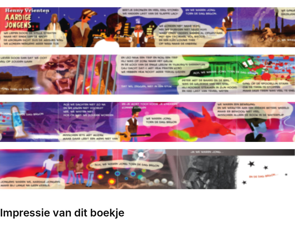Impressie pagina’s miniatuurboekje Henny Vrienten – Aardige jongens – MatchBoox