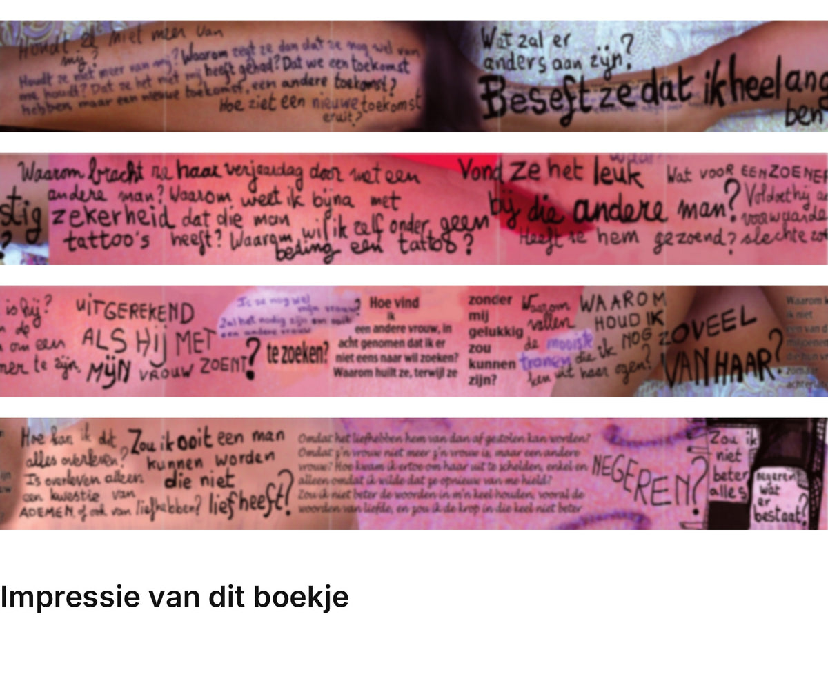 Impressie pagina’s miniatuurboekje Herman Brusselmans – Vragen van liefde – MatchBoox