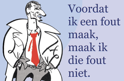 Huug Schipper vormgeving – Voordat ik een fout maak, maak ik die fout niet, cover – MatchBoox Mini boekjes