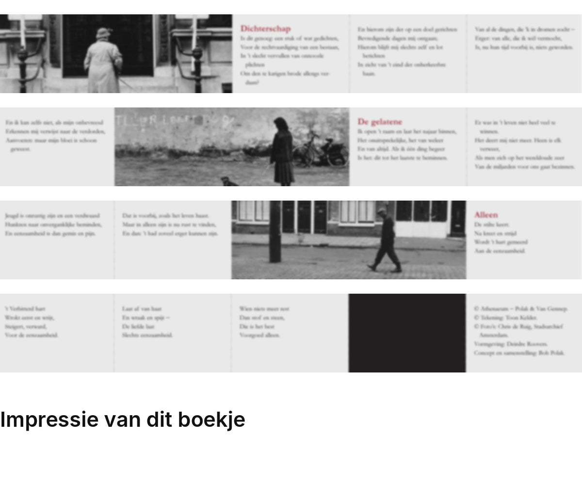 Impressie pagina’s miniatuurboekje Chris de Ruig – J.C. Bloem – MatchBoox