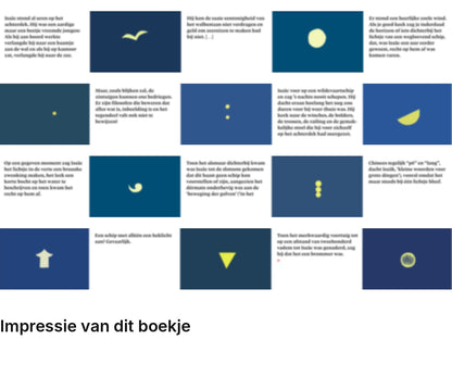 Impressie pagina’s miniatuurboekje J.M.A. Biesheuvel – Brommer op zee – MatchBoox