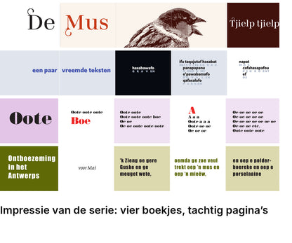 Impressie pagina’s serie miniatuurboekjes Jan Hanlo Serie – MatchBoox