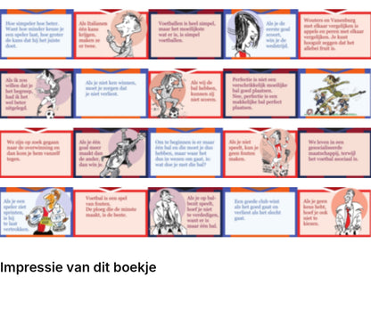 Impressie pagina’s miniatuurboekje Johan Cruijff – Als wij de bal hebben kunnen zij niet scoren – MatchBoox