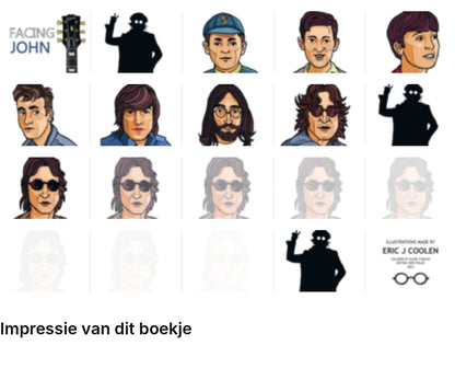 Impressie pagina’s miniatuurboekje John Lennon – The Fab Four – MatchBoox