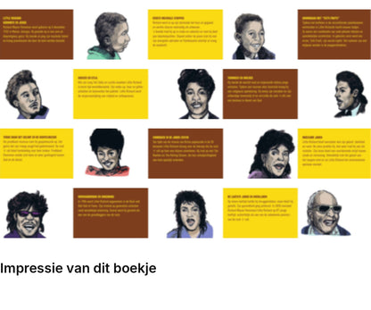 Impressie pagina’s miniatuurboekje Little Richard – Rock 'n' Roll – MatchBoox