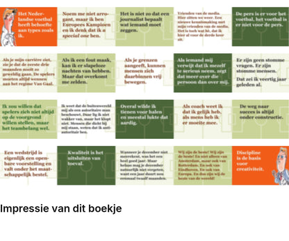 Impressie pagina’s miniatuurboekje Louis van Gaal – De weg naar succes is altijd onder constructie – MatchBoox