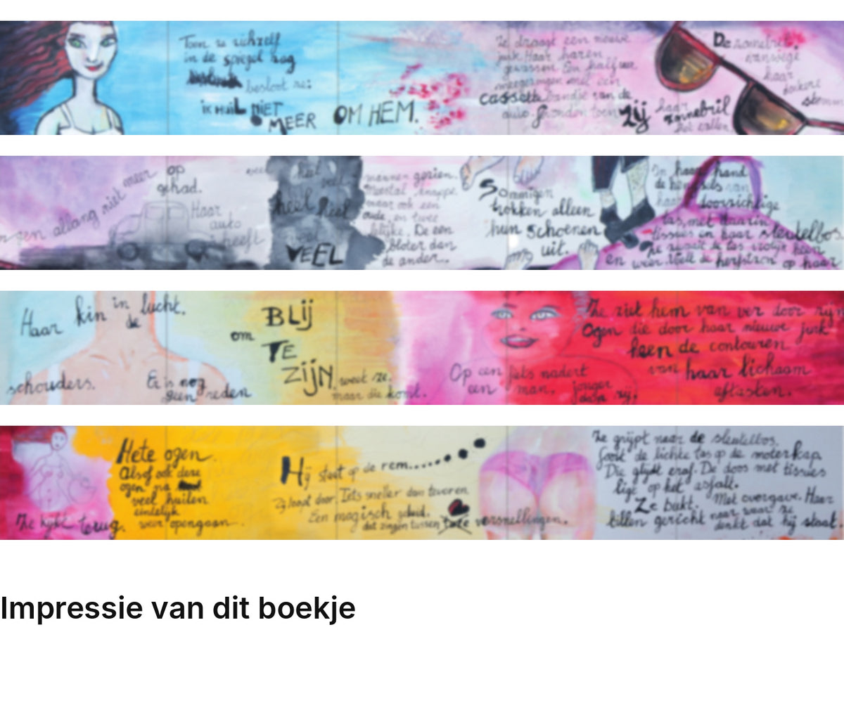 Impressie pagina’s miniatuurboekje Marion Bloem – Een lege tas – MatchBoox