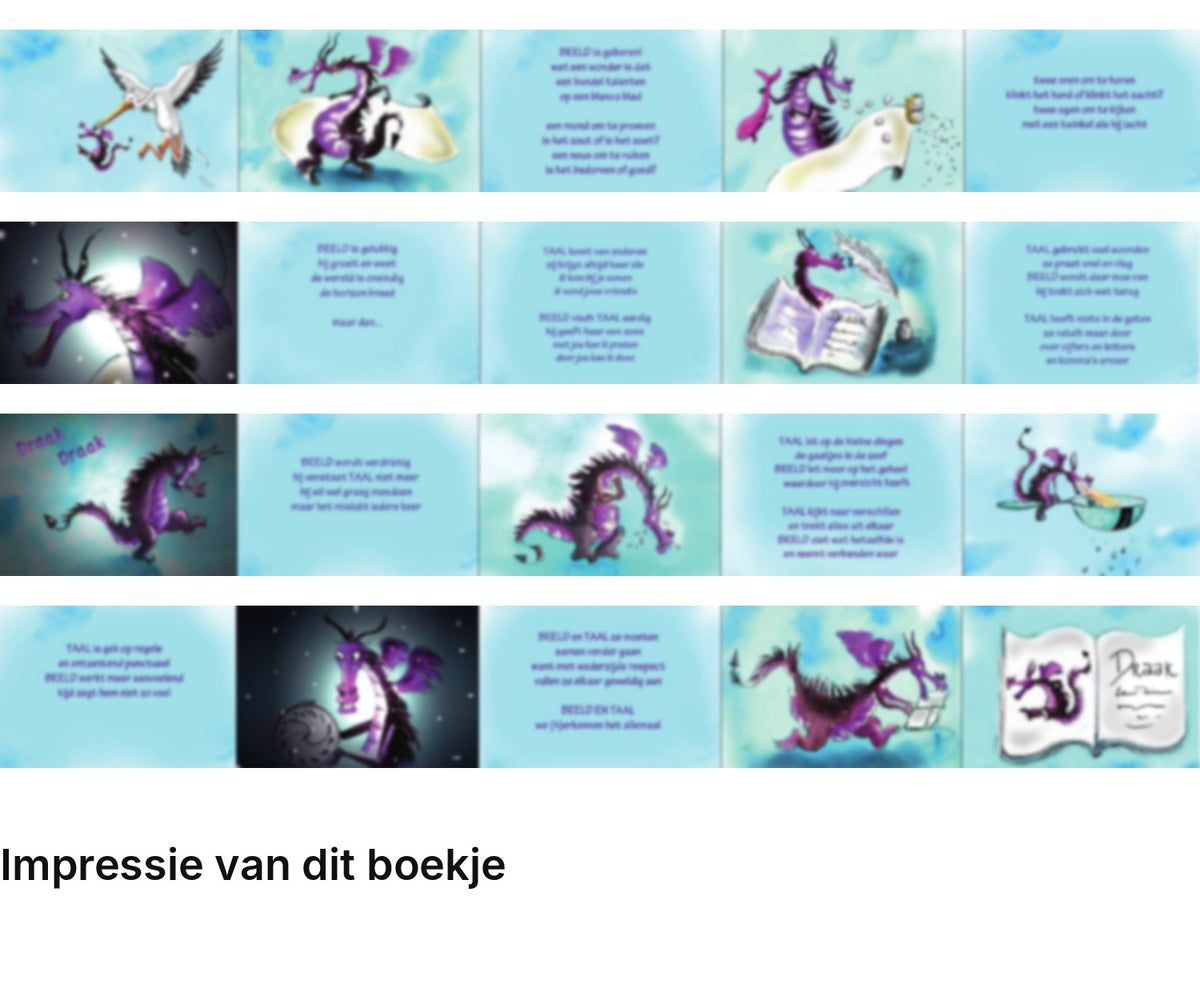 Impressie pagina’s miniatuurboekje Marion van de Coolwijk – Beeld en Taal – MatchBoox