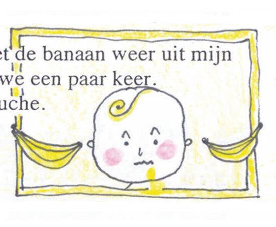 Inkijkpagina uit Aaf Brandt Corstius – Banaantje, met tekst en originele illustraties – MatchBoox productafbeelding