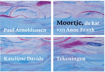 Cover van de Anne Frank Serie met tekeningen van Katelijne Davids, vier uitvouwbare miniatuurboeken van MatchBoox.
