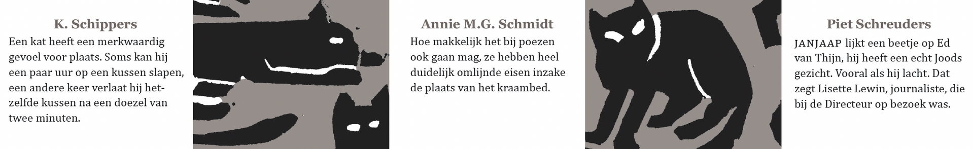 Inkijkpagina uit Bekende schrijvers over katten Series 1 + 2, met tekst en originele illustraties (2) – MatchBoox productafbeelding 5