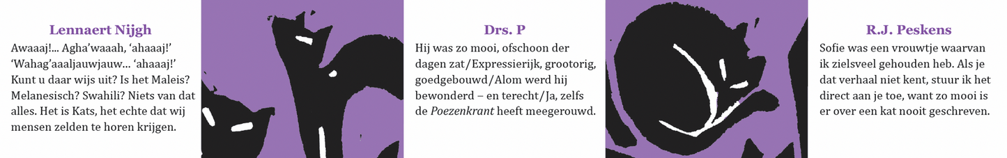 Inkijkpagina uit Bekende schrijvers over katten Series 1 + 2, met tekst en originele illustraties (7) – MatchBoox productafbeelding