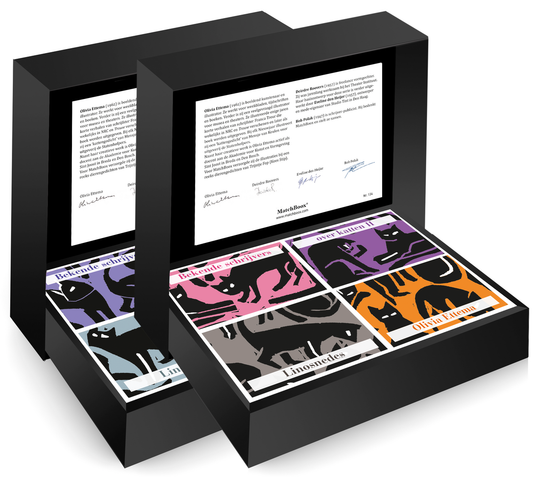 Bekende schrijvers over katten Series 1 + 2 in een luxe zwarte MatchBoox-cassette – MatchBoox miniatuurboek