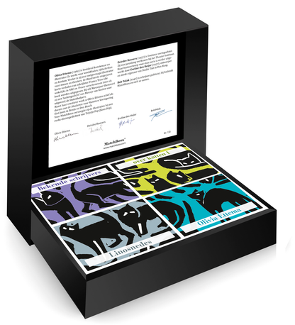 Bekende schrijvers over katten Serie 1 in een luxe zwarte MatchBoox-cassette