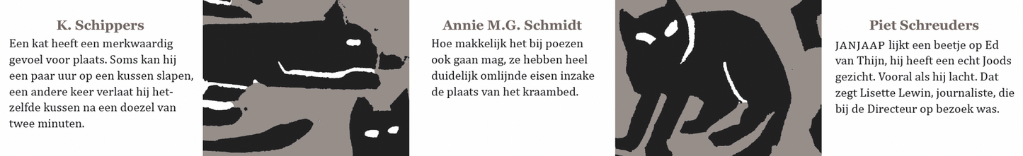 Inkijkpagina uit Bekende schrijvers over katten Serie 2, met tekst en originele illustraties (4) – MatchBoox productafbeelding