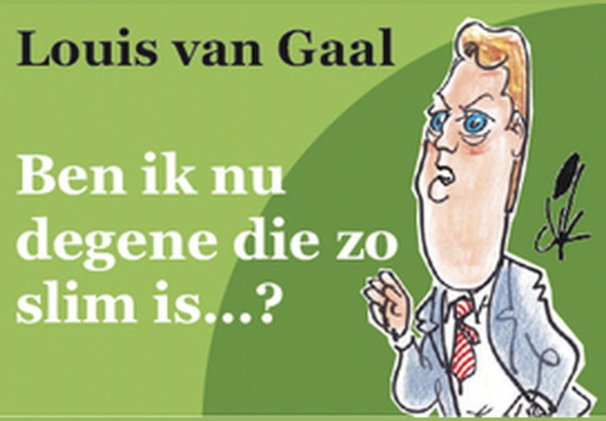 Cover van Ben ik nu degene die zo slim is van Louis van Gaal, met tekeningen van Dik Bruynesteyn, MatchBoox miniatuurboek. – MatchBoox productafbeelding 2