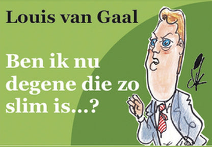 Cover van Ben ik nu degene die zo slim is van Louis van Gaal, met tekeningen van Dik Bruynesteyn, MatchBoox miniatuurboek.