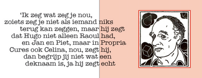 Inkijkpagina uit Mensje van Keulen – Propria Cures, met tekst en originele illustraties