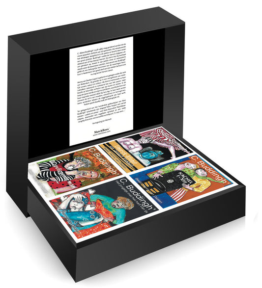 C. Buddingh' Serie in een luxe zwarte MatchBoox-cassette – MatchBoox miniatuurboek