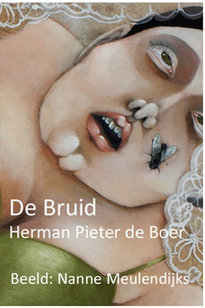 Cover van De Bruid van Herman Pieter de Boer, met beeld van Nanne Meulendijks, uitvouwbaar miniatuurboek van MatchBoox.