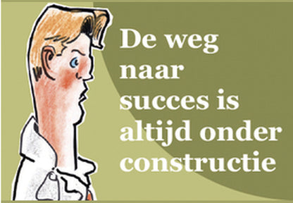 Omslag van Dik Bruynesteyn tekeningen – De weg naar succes is altijd onder constructie, handgemaakt MatchBoox-miniatuurboek